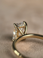 Radiant Cut Minimalist Ring | Hidden Halo Design | Modern Solitaire | Lab-Grown Diamond - Image 3