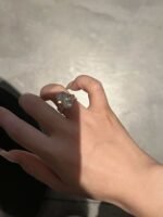 10-Carat Lab-Grown Oval Diamond Ring: E Color, VVS2 Clarity in 18K Gold - Image 4