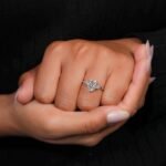 3-Carat Lab-Grown Oval Diamond Three-Stone Ring: 0.3ct Round Accents in 14K White Gold - Image 2