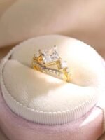 3.2-Carat Lab-Grown Princess Cut Diamond Multi-Band Ring: E Color, VS1 Clarity in 14K Yellow Gold - Image 3