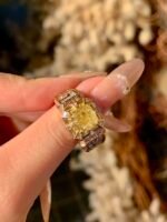 4.68-Carat Lab-Grown Yellow Diamond Ring: VS1 Clarity in 14K Gold - Image 3