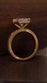 3.86-Carat Lab-Grown Radiant-Cut Diamond Ring: D Color, VVS2 Clarity in 14K Gold - Image 2