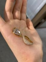 3-Carat Lab-Grown Pear Diamond Ring: D Color, VVS2 Clarity in 14K Yellow Gold - Image 3