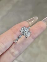 3-Carat Lab-Grown Oval Diamond Ring: D Color, VS1 Clarity in 14K Gold