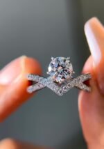 2-Carat Lab-Grown Round Diamond Ring: D Color, VS1 Clarity in 14K White Gold