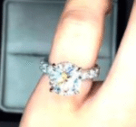 Round cut lab grown diamond ring