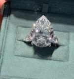 6.29 Carat Pear-Shaped Diamond Ring