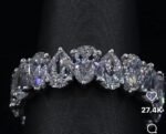 Lab diamond earrings and rings - Image 2