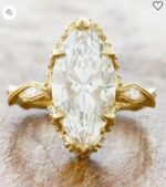 18K Gold Marquise Cut Lab-Grown Diamond Ring