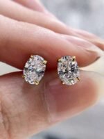 Lab-grown diamond emerald ring and earrings - Image 2