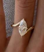 3.5 Carat Marquise Yellow Diamond Ring