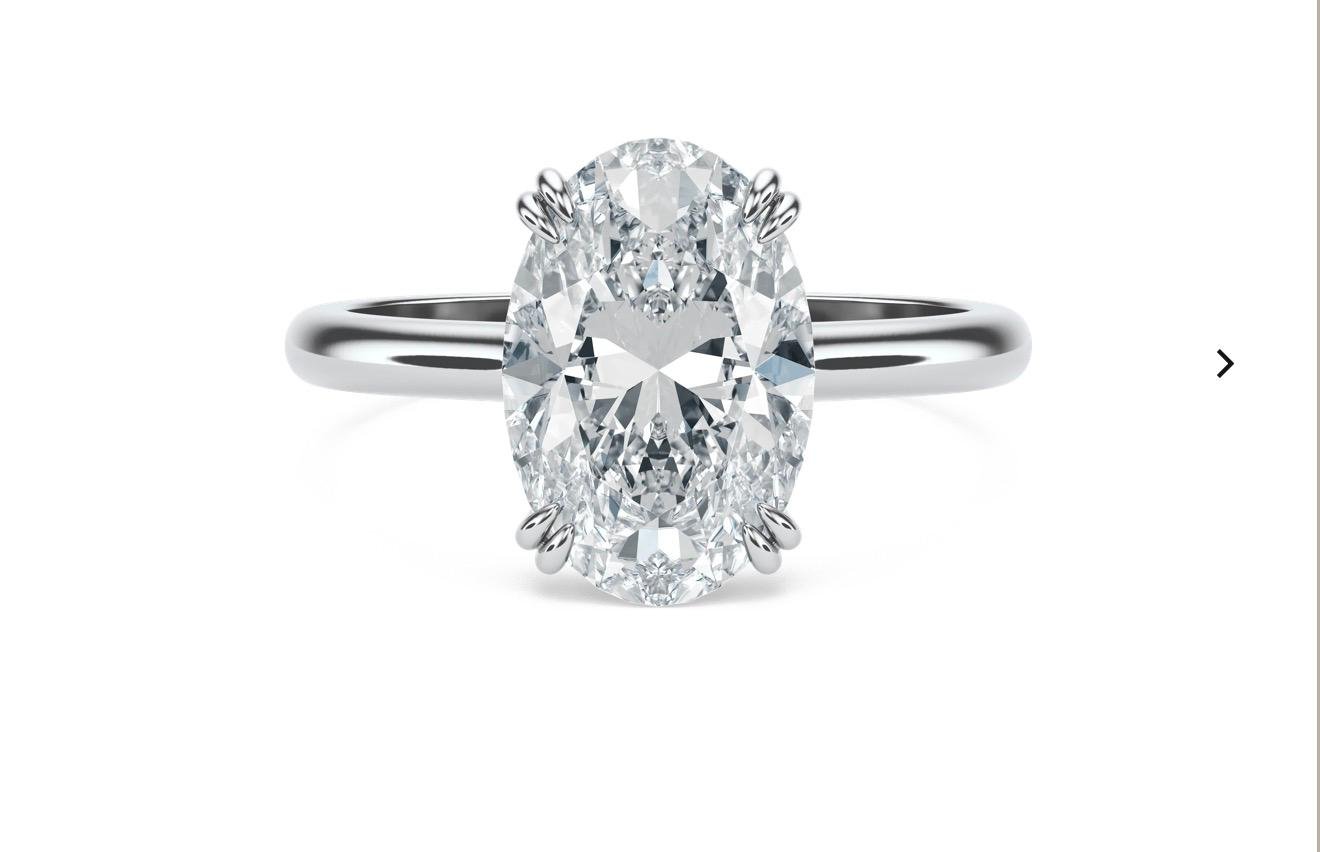 746f676fad9096f360c67aff1a11613c 4.04 carat platinum-set oval-cut lab-grown diamond ring - Image 1