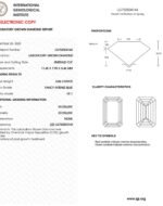 Emerald cut blue lab-grown diamond - Image 2