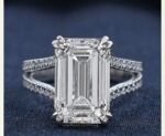 Emerald-cut lab-grown pink diamond ring - Image 2