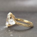 Oval Cut Three-Stone Laboratory Diamond Ring - Image 3