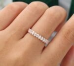 Lab-grown diamond ring and earrings