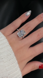 5 Carat Radiant Lab Diamond Platinum Ring