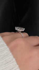 5 Carat Radiant Lab Diamond Platinum Ring - Image 2