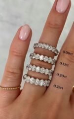 lab grown diamond ring and earrings - Image 2