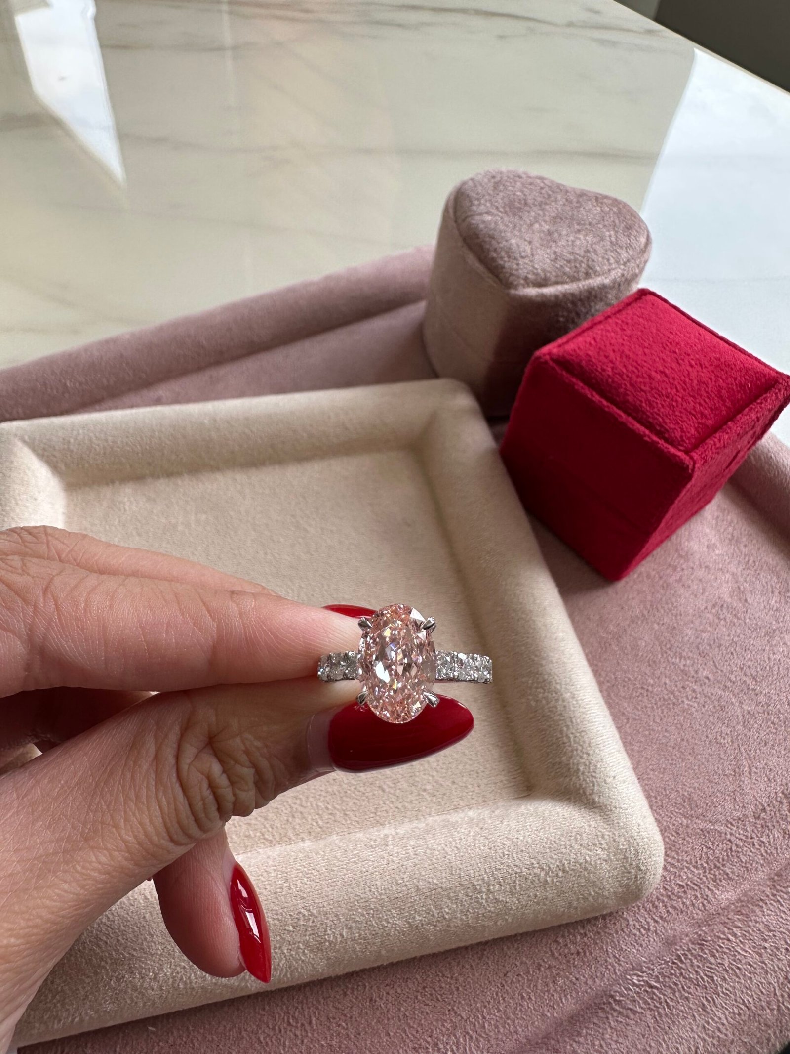 IMG_0488 Lab-Grown Pink Diamond Ring - Image 1