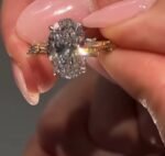 5 carat oval lab grown diamond ring