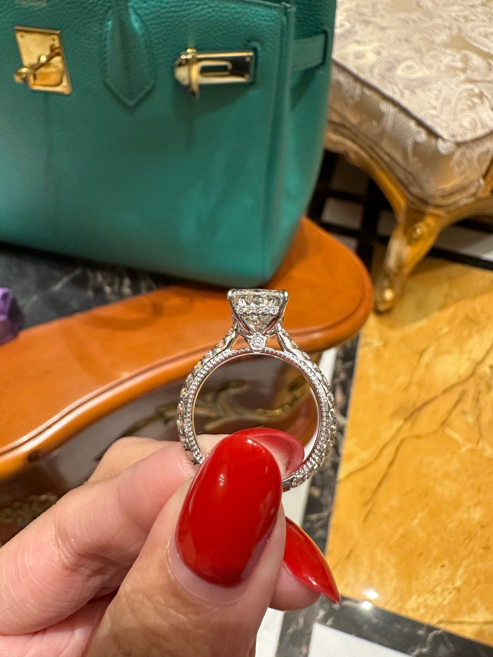 cb696af7fac37dd5d2161d7c9d44e2b6 Lab Grown Diamond Radiant Cut Ring - Image 1