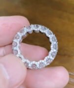 Lab-grown diamond earrings and ring