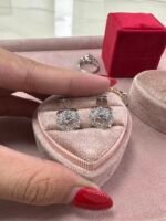 Lab-grown diamond earrings