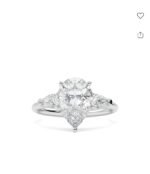 Lab-grown diamond ring and earrings