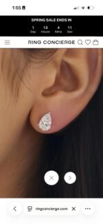 Lab diamond earrings