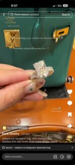 Laboratory diamond ring