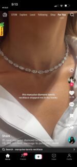 Laboratory diamond necklace