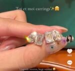 Lab diamond earrings