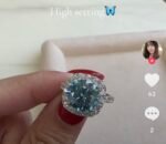 Blue diamond ring
