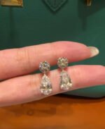 Lab-grown diamond stud earrings and bracelet - Image 2
