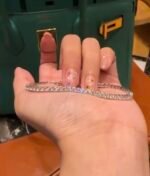 Laboratory-grown diamond tennis bracelet