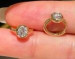 Laboratory diamond earrings and ring - Image 2