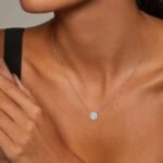 lab grown diamond necklace and earrings