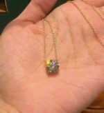 Lab-grown tennis ball necklace - Image 4