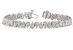 Laboratory-grown diamond tennis bracelets and earrings