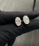 Laboratory-grown diamond earrings and rings