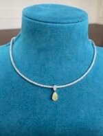 Lab-grown diamond earrings and necklace set