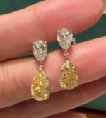 Lab-grown diamond earrings and necklace set - Image 2
