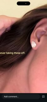lab grown diamond Tennis bracelet and earrings - Image 2